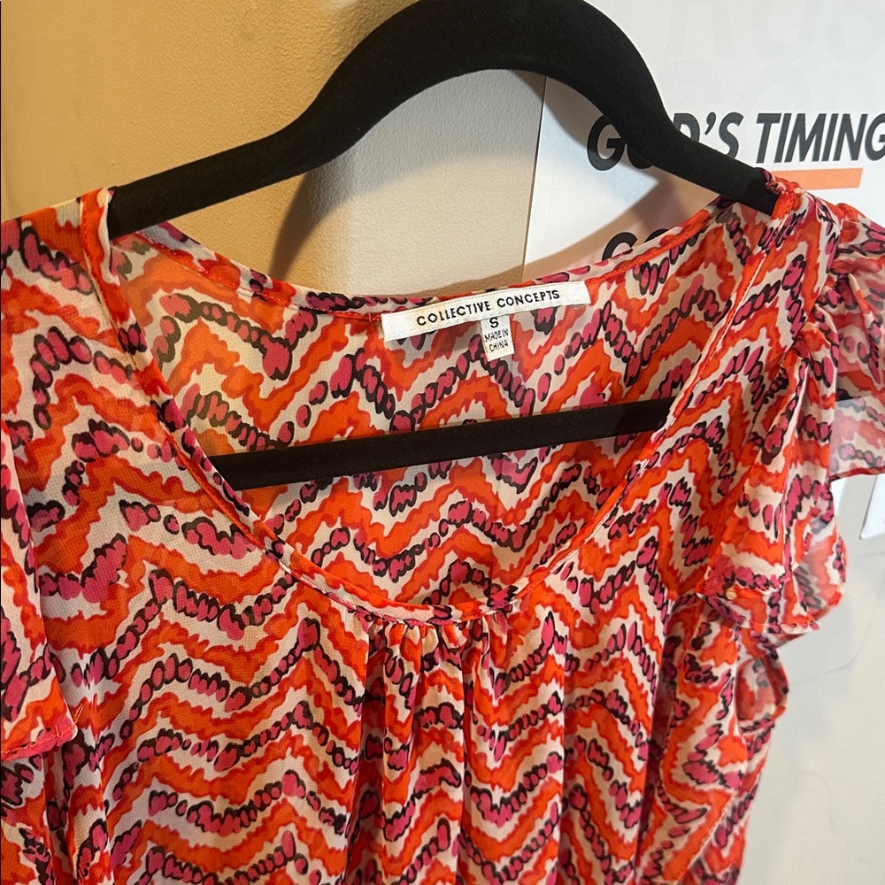 Collective Concepts Multicolor Zigzag Blouse - image 2